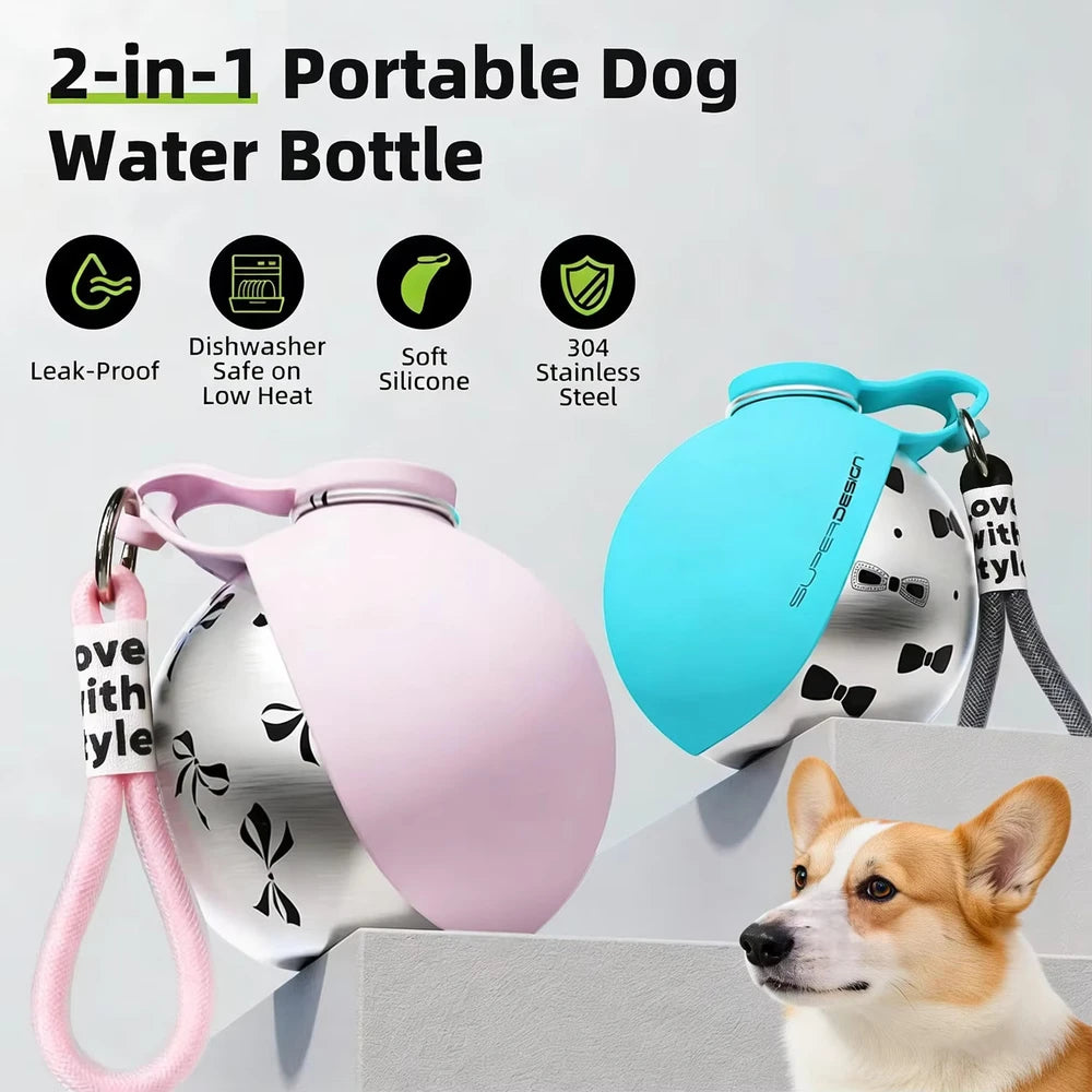 2-in-1 Dog Water Bottle